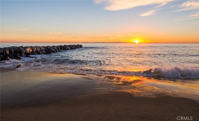 water view featuring nearby beach