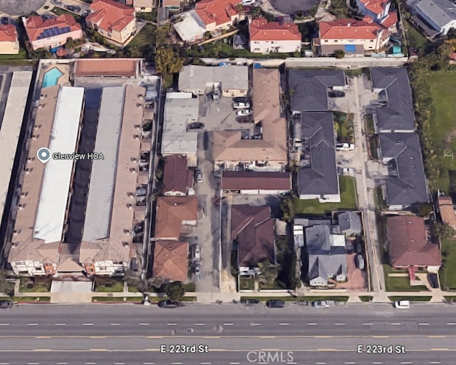 539 E 223rd St, Carson, CA 90745 - aerial view of property and surrounding area featuring nearby suburban area