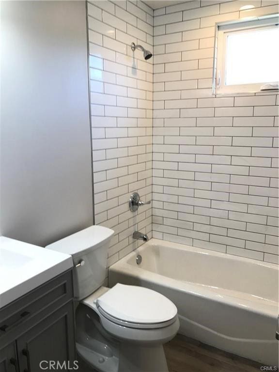 539 E 223rd St, Carson, CA 90745 - bathroom with vanity,  shower combination, and wood finished floors