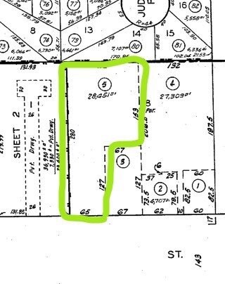 539 E 223rd St, Carson, CA 90745 - map showing property parcels
