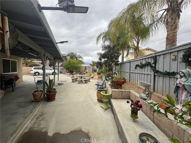 view of patio / terrace with fence