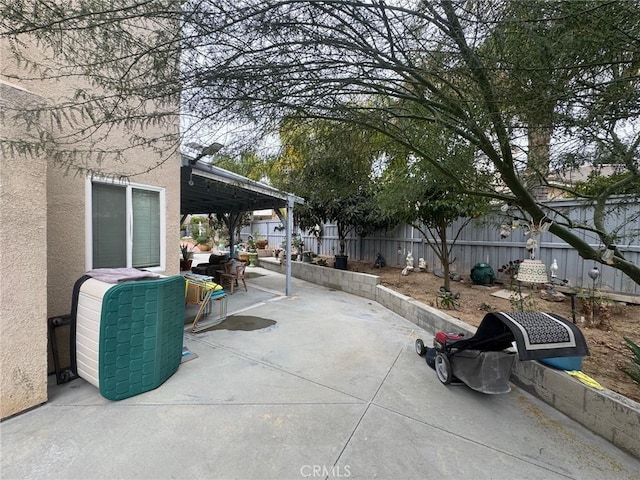 view of patio / terrace featuring a fenced backyard