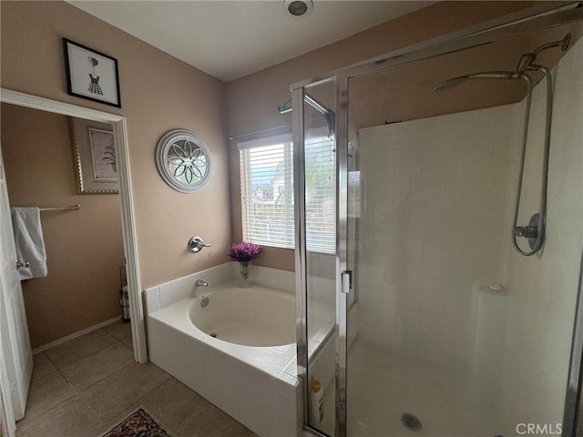 4605 Butterfield Way, Hemet, CA 92544 - full bath featuring a stall shower, tile patterned floors, and a garden tub