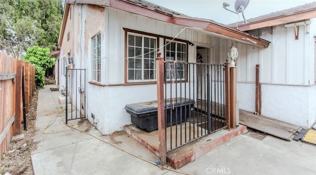 view of outdoor structure with fence