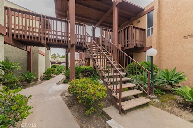 exterior space with stairs