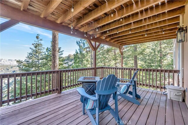 1119 Brentwood Dr, Lake Arrowhead, CA 92352 - view of wooden deck