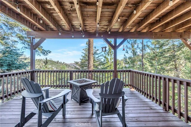 1119 Brentwood Dr, Lake Arrowhead, CA 92352 - view of wooden deck