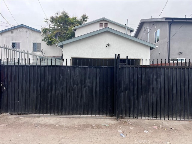 exterior space with a fenced front yard