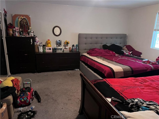 bedroom with carpet