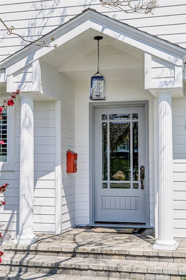 view of doorway to property