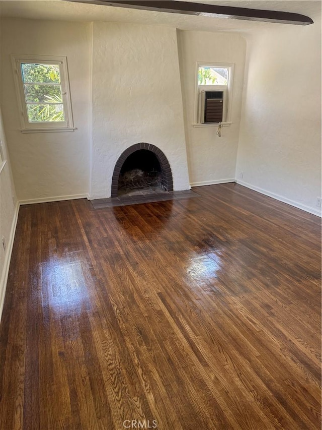 1960 Olive Way, Pasadena, CA 91104 - unfurnished living room featuring wood finished floors, a fireplace, and baseboards