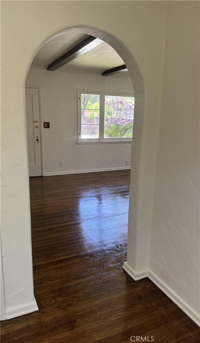 1960 Olive Way, Pasadena, CA 91104 - unfurnished room featuring wood finished floors, arched walkways, and baseboards