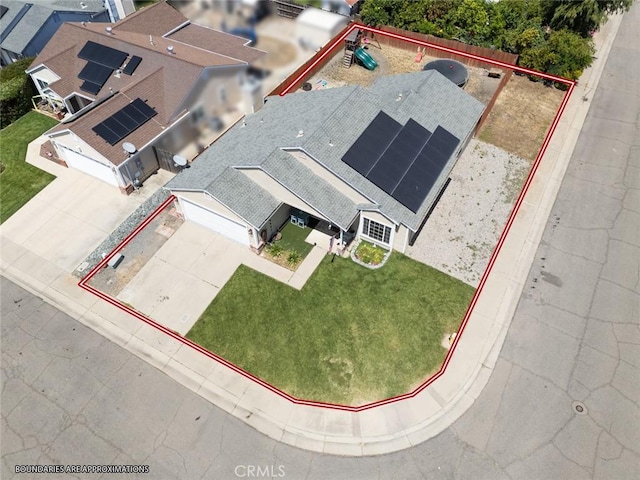 3003 Corinne Ct, Live Oak, CA 95953 - aerial view of property and surrounding area featuring property parcel outlined