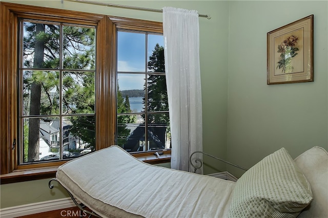 242 Holiday Dr, Lake Arrowhead, CA 92352 - bedroom featuring baseboards and multiple windows