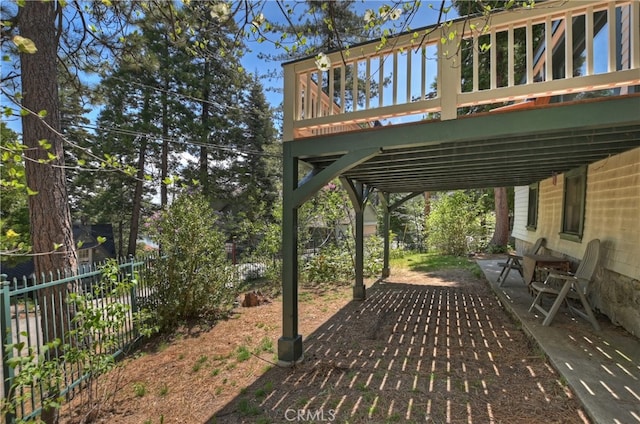 242 Holiday Dr, Lake Arrowhead, CA 92352 - view of patio featuring a wooden deck