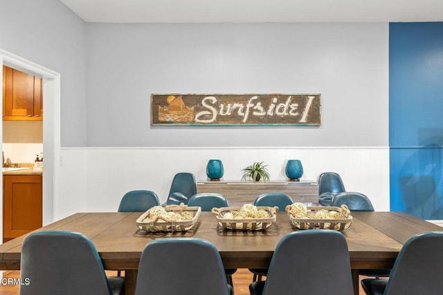 385 E Surfside Dr, Port Hueneme, CA 93041 - dining space with a wainscoted wall