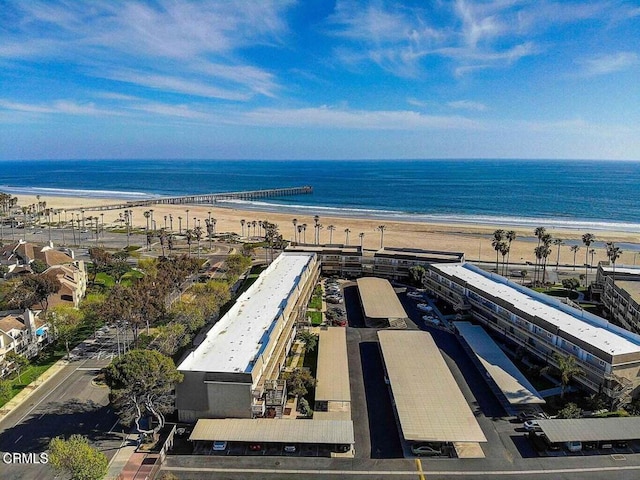 385 E Surfside Dr, Port Hueneme, CA 93041 - drone / aerial view featuring a view of the beach and a water view