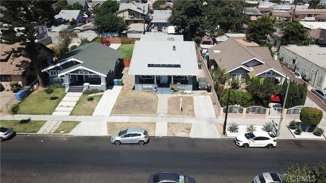 drone / aerial view with a residential view