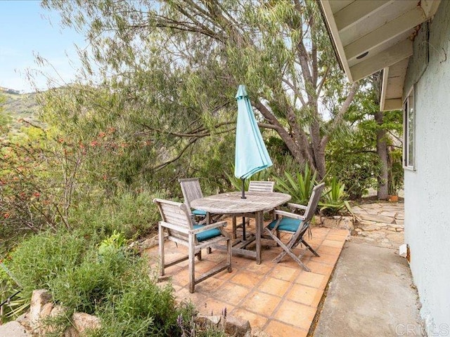 view of patio / terrace featuring outdoor dining area