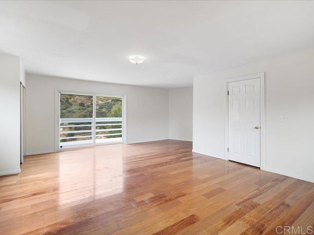empty room featuring light wood finished floors
