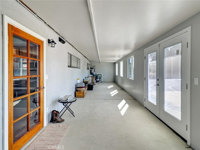 sunroom / solarium with french doors