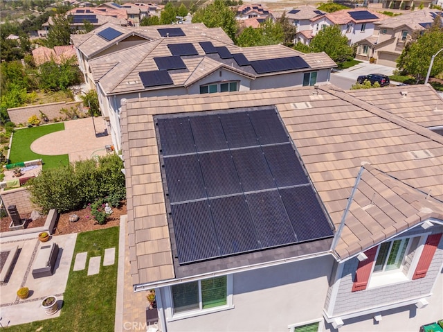 bird's eye view with a residential view