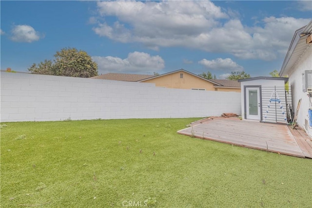 12246 Nadine Cir, Garden Grove, CA 92840 - view of yard with a deck and a fenced backyard