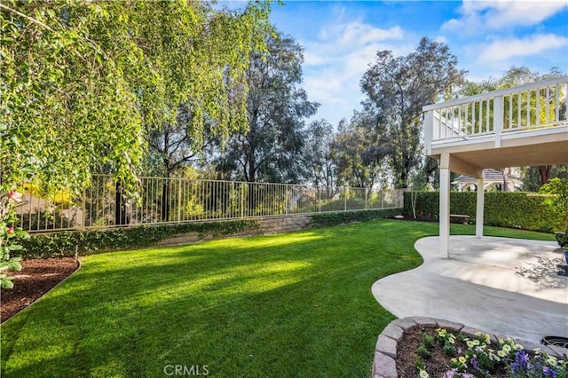23664 Clearidge Dr, Valencia, CA 91354 - fenced backyard with a patio area