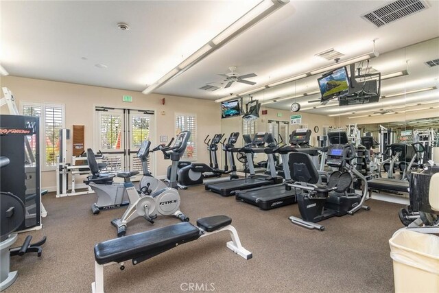 39312 Beringer Dr, Murrieta, CA 92563 - workout area with ceiling fan