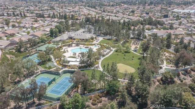 39312 Beringer Dr, Murrieta, CA 92563 - aerial overview of property's location with a pool area and nearby suburban area
