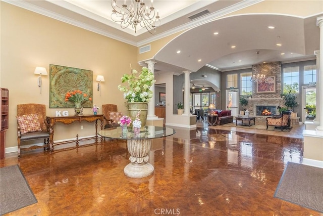 39312 Beringer Dr, Murrieta, CA 92563 - common area with ornamental molding and recessed lighting