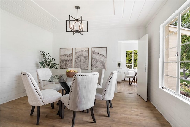 438 S Lamer St, Burbank, CA 91506 - dining space featuring a chandelier and light wood-type flooring