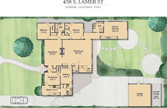 438 S Lamer St, Burbank, CA 91506 - property floor plan