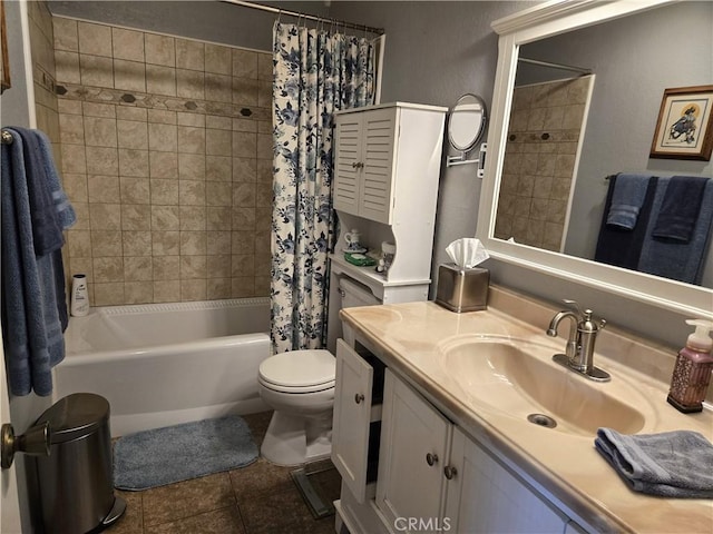 5805 Whitsett Ave Unit 102, Valley Village, CA 91607 - full bathroom featuring vanity, toilet, tile patterned flooring, and shower / tub combo