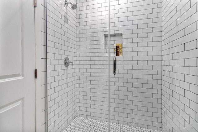 full bathroom featuring a shower stall