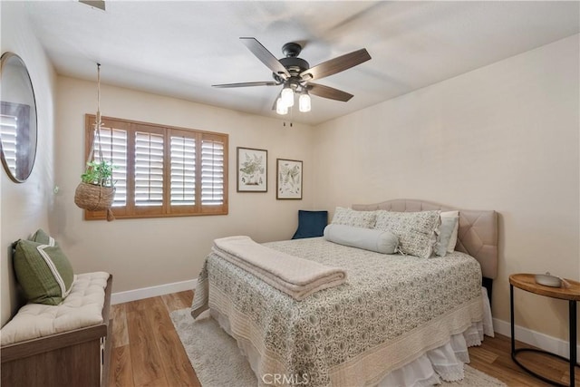 28433 Pinewood Ct, Saugus, CA 91390 - bedroom featuring wood finished floors and ceiling fan