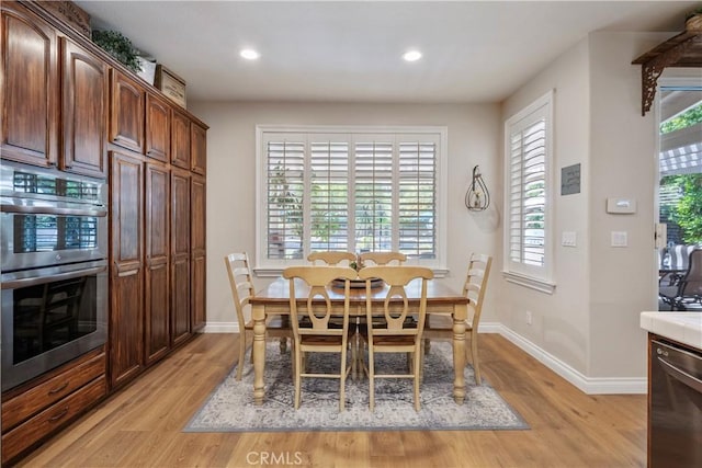 28433 Pinewood Ct, Saugus, CA 91390 - dining area with light wood-type flooring and recessed lighting