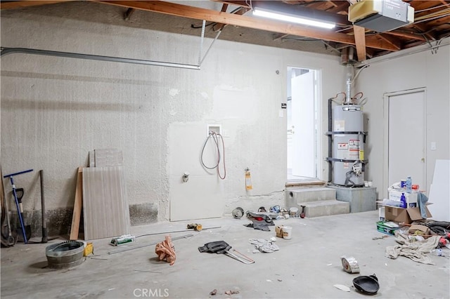 16840 Superior St, Northridge, CA 91343 - garage with water heater and a garage door opener