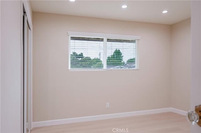 16840 Superior St, Northridge, CA 91343 - empty room featuring healthy amount of natural light, recessed lighting, baseboards, and light wood finished floors
