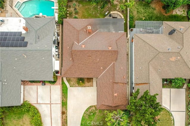 16840 Superior St, Northridge, CA 91343 - view from above of property featuring a pool