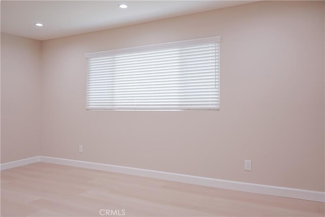 16840 Superior St, Northridge, CA 91343 - unfurnished room featuring light wood finished floors, baseboards, and recessed lighting