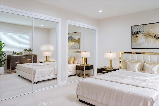 16840 Superior St, Northridge, CA 91343 - bedroom with two closets and recessed lighting