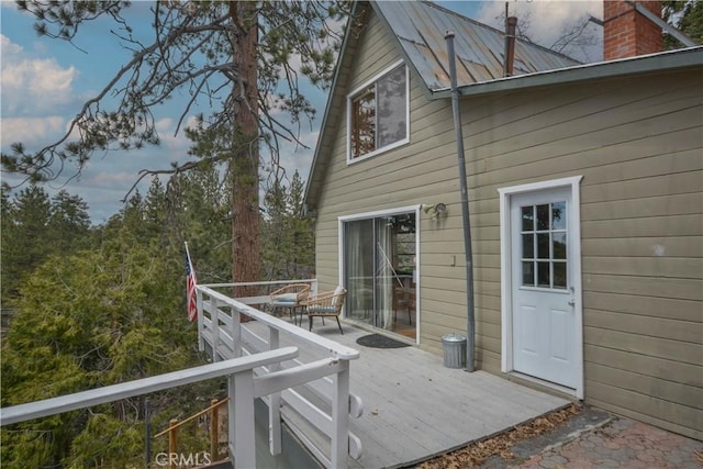 view of wooden deck