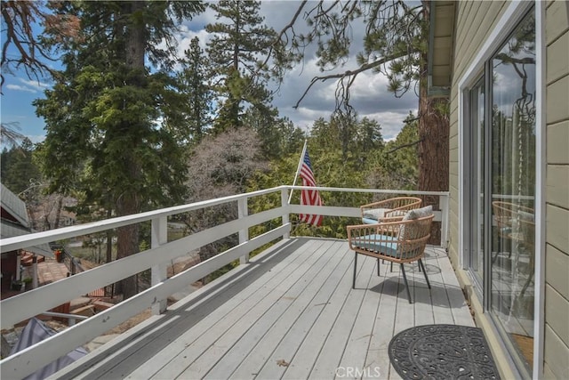 view of wooden terrace