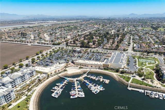 4027 W Hemlock St, Oxnard, CA 93035 - aerial overview of property's location featuring a water and mountain view and numerous boat docks