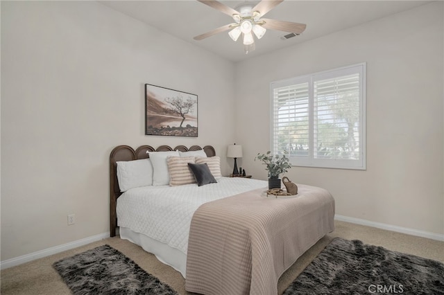 955 Union St, Cherry Valley, CA 92223 - bedroom featuring light colored carpet, baseboards, and a ceiling fan