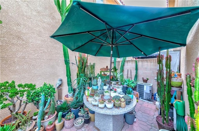 11175 Reagan St, Los Alamitos, CA 90720 - view of patio with central air condition unit and a fenced backyard