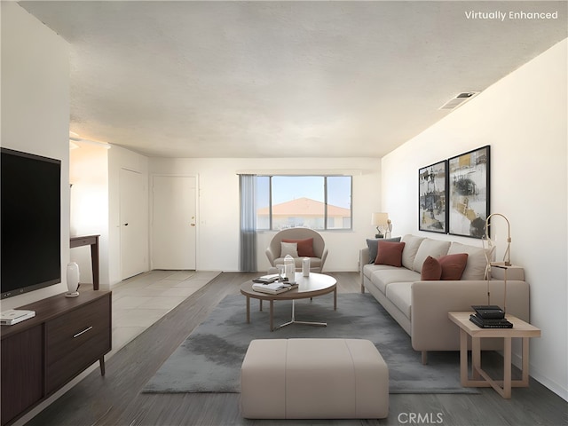 3501 20th St, Highland, CA 92346 - living area with visible vents and wood finished floors