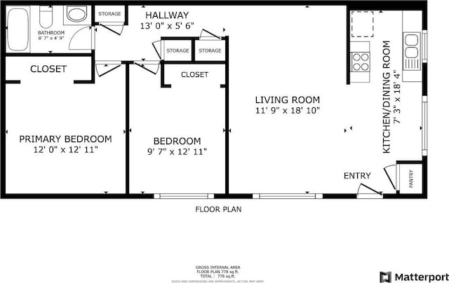 3501 20th St, Highland, CA 92346 - floor plan