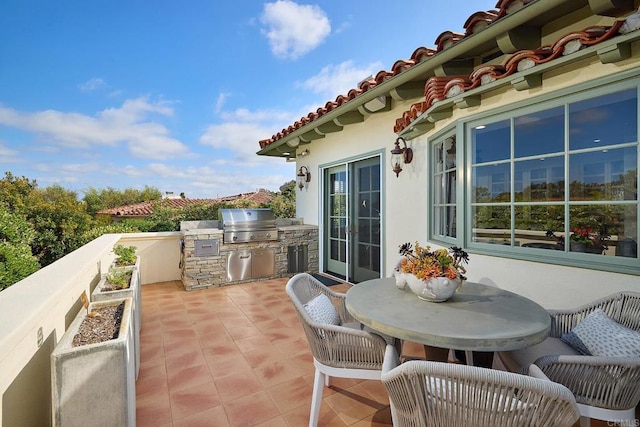 6019 La Flecha, Rancho Santa Fe, CA 92067 - balcony with area for grilling, a patio area, and grilling area